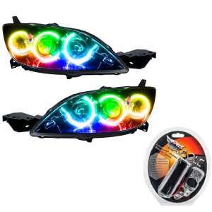 Mazda 3 Headlight Assemblies - ORACLE Lighting - SMD Halogen Style, ColorSHIFT - `04-`09